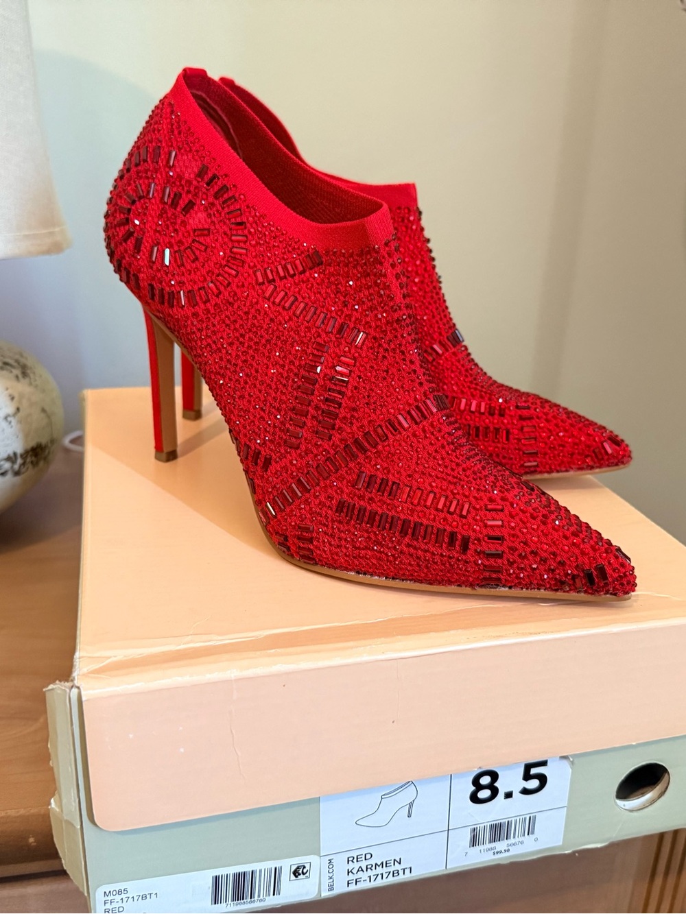 Thalia Sodi Karmen Embellished Pointed-Toe Ankle Booties.
